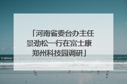 河南省委台办主任景劲松一行在富士康郑州科技园调研