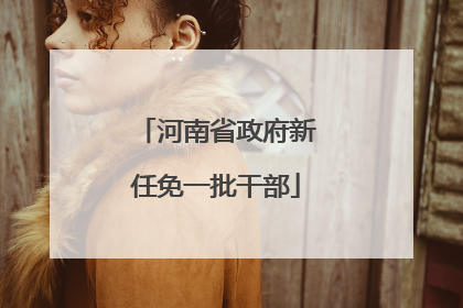 河南省政府新任免一批干部