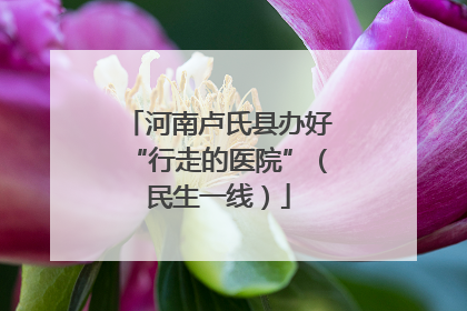 河南卢氏县办好“行走的医院”（民生一线）