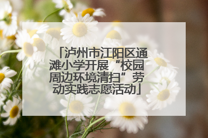 泸州市江阳区通滩小学开展“校园周边环境清扫”劳动实践志愿活动