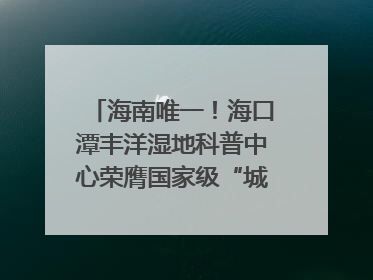海南唯一！海口潭丰洋湿地科普中心荣膺国家级“城市儿童友好空间建设园区”称号