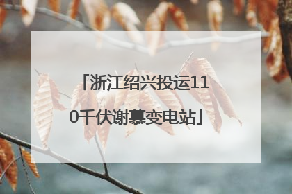 浙江绍兴投运110千伏谢慕变电站