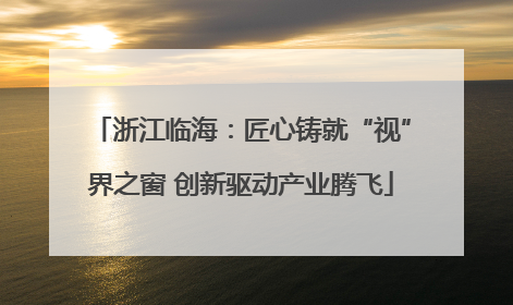 浙江临海：匠心铸就“视”界之窗 创新驱动产业腾飞