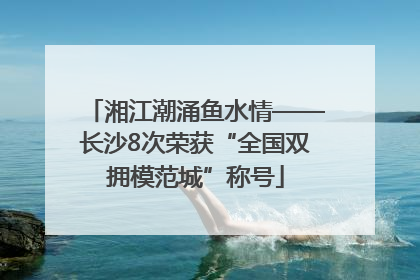 湘江潮涌鱼水情——长沙8次荣获“全国双拥模范城”称号