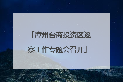 漳州台商投资区巡察工作专题会召开