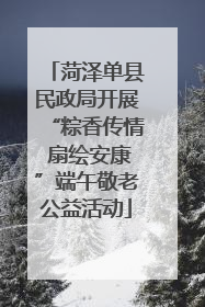 菏泽单县民政局开展“粽香传情 扇绘安康”端午敬老公益活动