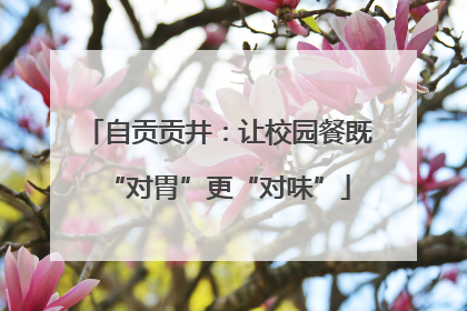 自贡贡井：让校园餐既“对胃”更“对味”