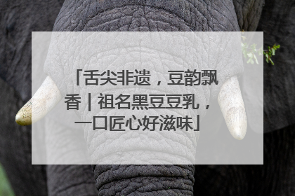 舌尖非遗，豆韵飘香｜祖名黑豆豆乳，一口匠心好滋味