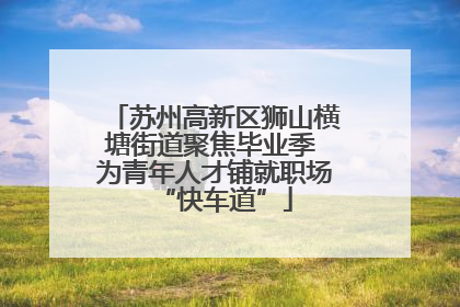 苏州高新区狮山横塘街道聚焦毕业季 为青年人才铺就职场“快车道”