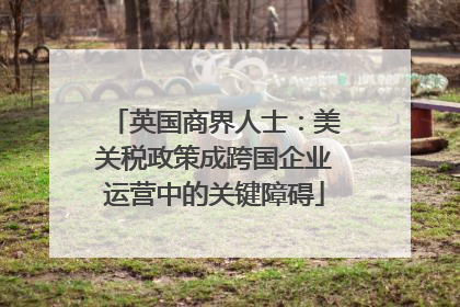 英国商界人士：美关税政策成跨国企业运营中的关键障碍