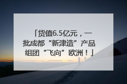 货值6.5亿元，一批成都“新津造”产品组团“飞向”欧洲！