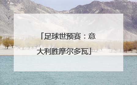 足球世预赛：意大利胜摩尔多瓦