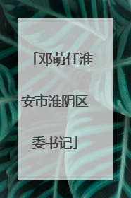 邓萌任淮安市淮阴区委书记