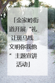 金家岭街道开展“礼让斑马线 文明你我他”主题宣讲活动