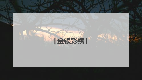 金银彩绣