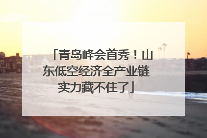 青岛峰会首秀！山东低空经济全产业链实力藏不住了