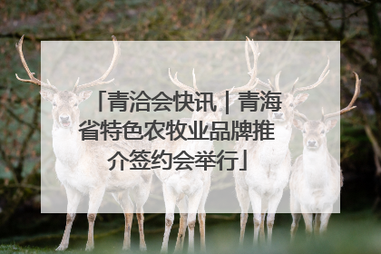 青洽会快讯｜青海省特色农牧业品牌推介签约会举行