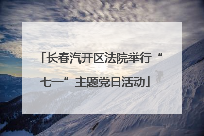 长春汽开区法院举行“七一”主题党日活动