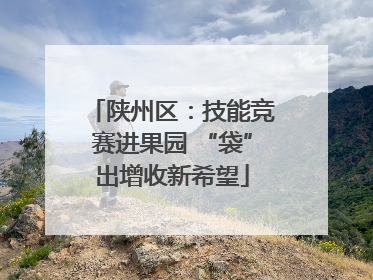 陕州区：技能竞赛进果园 “袋”出增收新希望