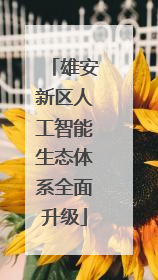 雄安新区人工智能生态体系全面升级