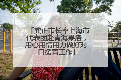 龚正市长率上海市代表团赴青海果洛，用心用情用力做好对口援青工作