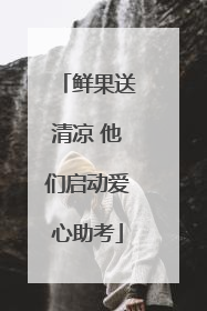 鲜果送清凉 他们启动爱心助考