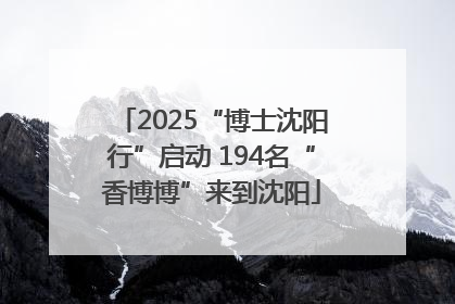 2025“博士沈阳行”启动 194名“香博博”来到沈阳