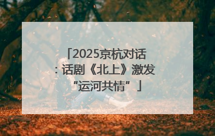 2025京杭对话：话剧《北上》激发“运河共情”
