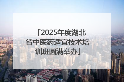 2025年度湖北省中医药适宜技术培训班圆满举办