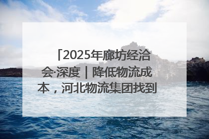 2025年廊坊经洽会·深度｜降低物流成本，河北物流集团找到一把“金钥匙”