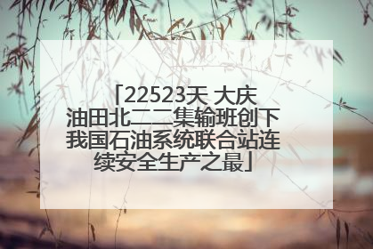 22523天 大庆油田北二二集输班创下我国石油系统联合站连续安全生产之最