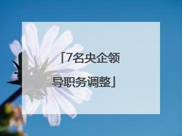 7名央企领导职务调整