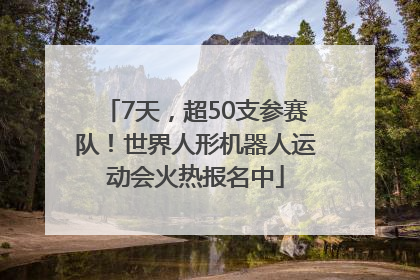 7天，超50支参赛队！世界人形机器人运动会火热报名中