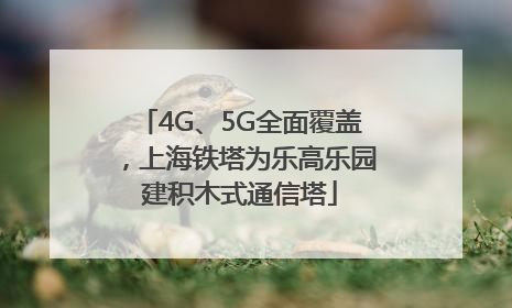 4G、5G全面覆盖，上海铁塔为乐高乐园建积木式通信塔